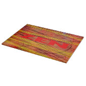Zen rode draad glas snijplank (Hoek)