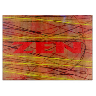 Zen rode draad glas snijplank