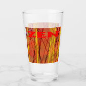 Zen rode draad glas tumbler (Voorkant)