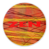 Zen rode draad keramische knop (Voorkant)