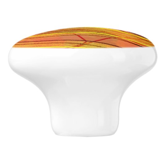 Zen rode draad keramische knop (Zijkant)