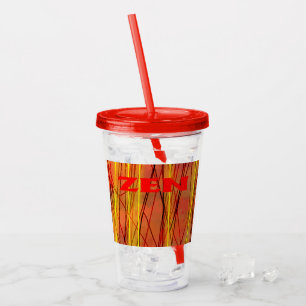 Zen rode draad rode acryl tumbler drinkbeker