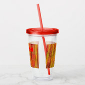 Zen rode draad rode acryl tumbler drinkbeker (Links)