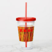 Zen rode draad rode acryl tumbler drinkbeker (Voorkant)