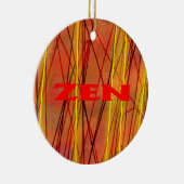 Zen rode draad rond keramisch ornament (Rechts)