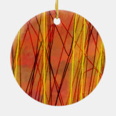 Zen rode draad rond keramisch ornament (Achterkant)