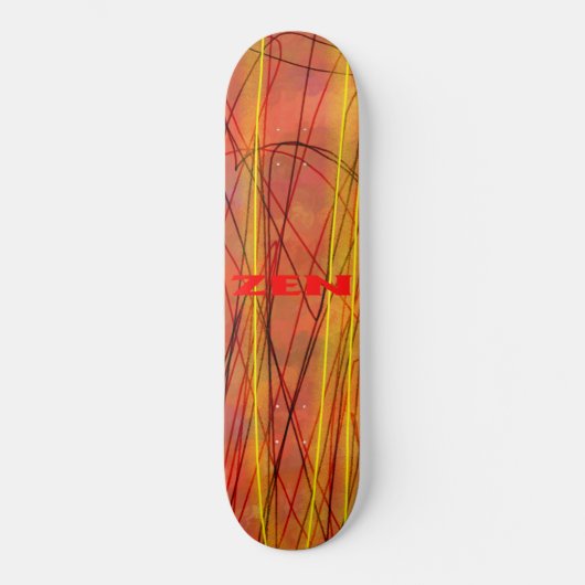 Zen rode draad skateboard (Voorkant)