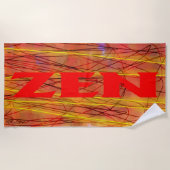 Zen rode draad strandlaken (Voorkant)