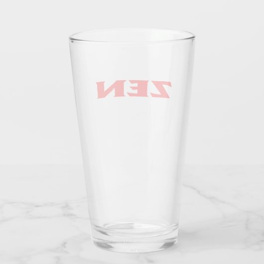 Zen rode glazen tumbler (Achterkant)