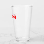 Zen rode glazen tumbler (Links)