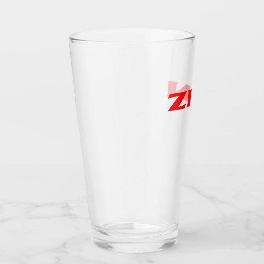 Zen rode glazen tumbler (Rechts)