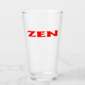 Zen rode glazen tumbler (Voorkant)