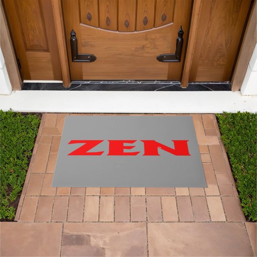 Zen rode grijze deurmat (Buiten)