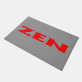 Zen rode grijze deurmat (Schuin)