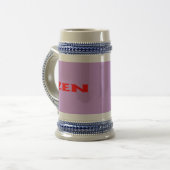 Zen rode lila stein bierpul (Voorkant links)