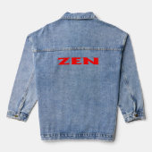 Zen rode vrouwen denim jas denim jacket (Achterkant)