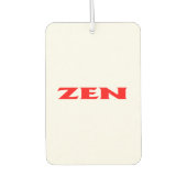 Zen rode witte auto luchtverfrisser (Voorkant)