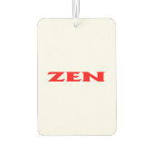 Zen rode witte auto luchtverfrisser (Achterkant)