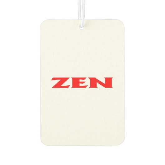 Zen rode witte auto luchtverfrisser (Achterkant)