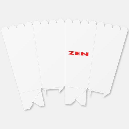 Zen rode witte popcorn dozen bedankdoosjes (Ongevouwen)