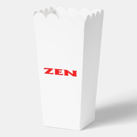 Zen rode witte popcorn dozen bedankdoosjes (Voorkant)