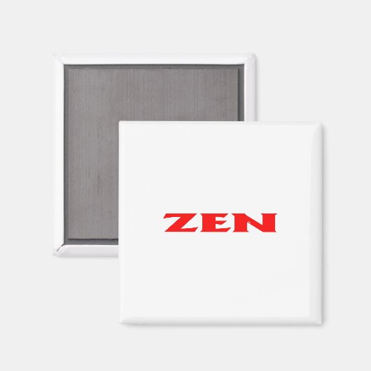 Zen rode witte vierkante magneet (Voorkant / Achterkant)