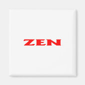 Zen rode witte vierkante magneet (Voorkant)