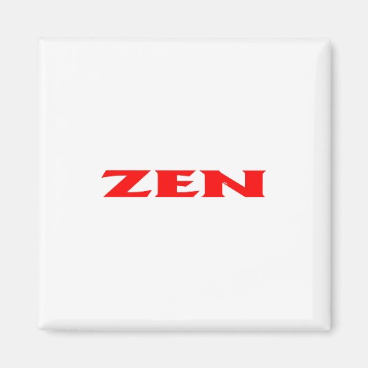 Zen rode witte vierkante magneet (Voorkant)
