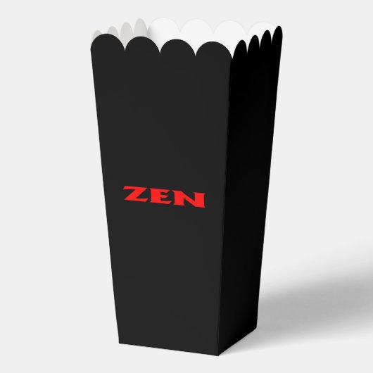 Zen rode zwarte popcorn dozen bedankdoosjes (Voorkant)