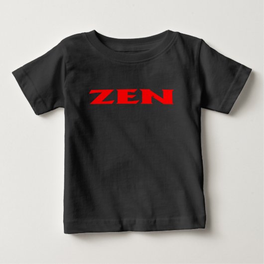 Zen rood baby levendig zwart shirt (Voorkant)