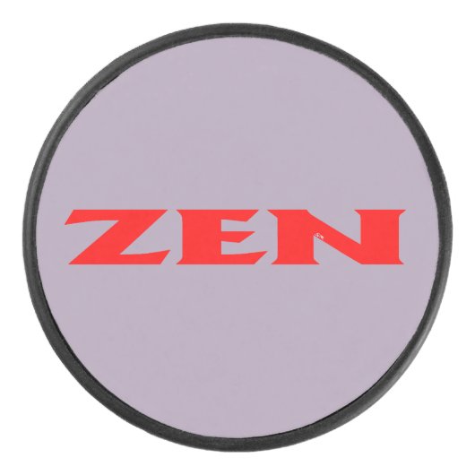 Zen rood grijs hockey puck (Voorkant)
