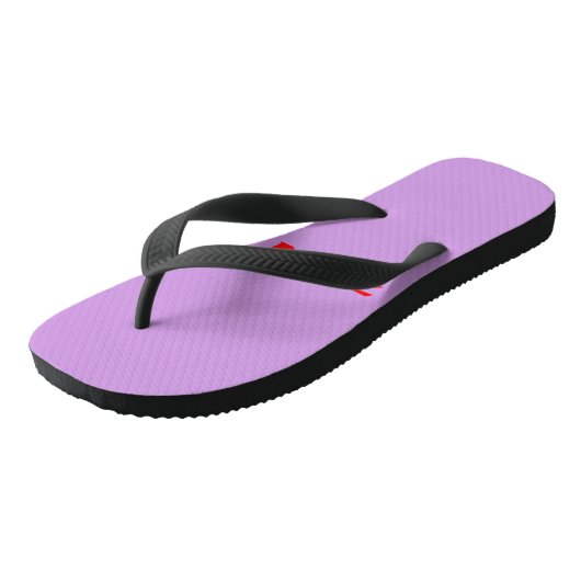 Zen rood lila brede teenslippers (Schuin)