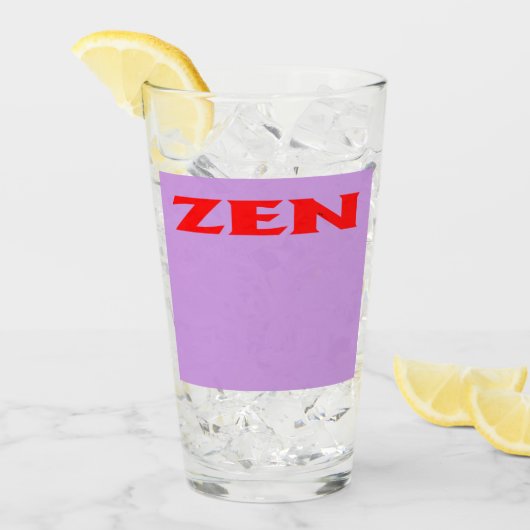 Zen rood lila glazen tumbler (Voorkant ijs)