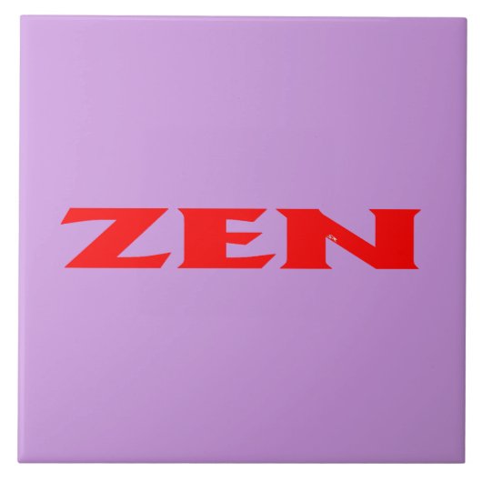 Zen rood lila grote tegel tegeltje (Voorkant)