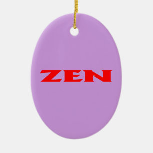 Zen rood lila ovaal keramisch ornament