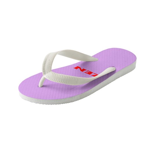 Zen rood lila peuter teenslippers (Schuin)