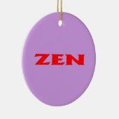 Zen rood lila rond keramisch ornament (Rechts)