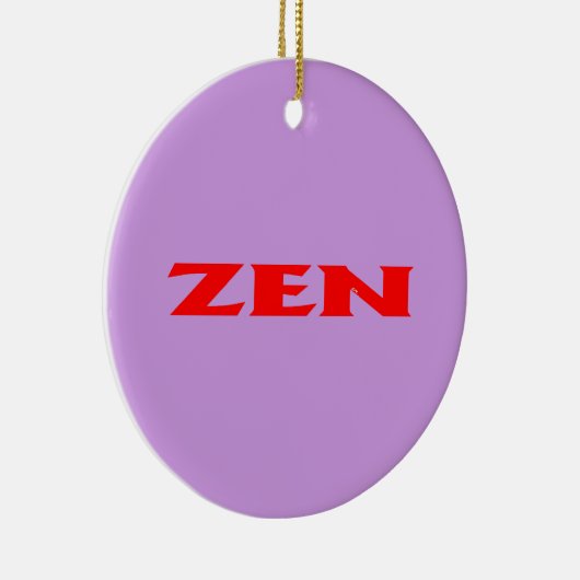 Zen rood lila rond keramisch ornament (Rechts)