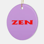 Zen rood lila rond keramisch ornament (Links)