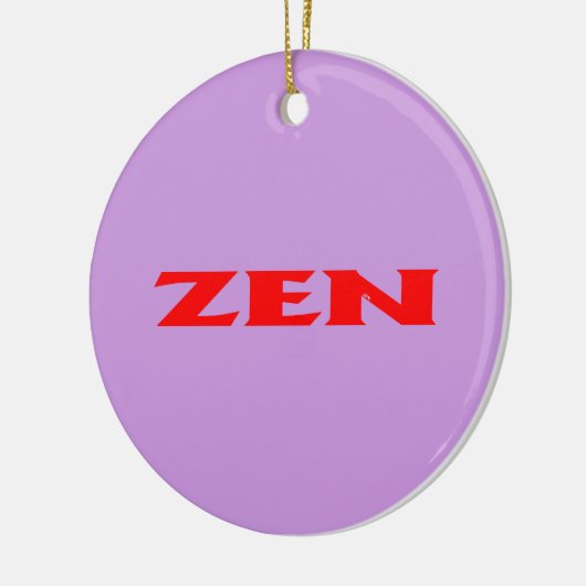 Zen rood lila rond keramisch ornament (Links)