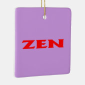 Zen rood lila vierkant keramisch ornament (Rechts)