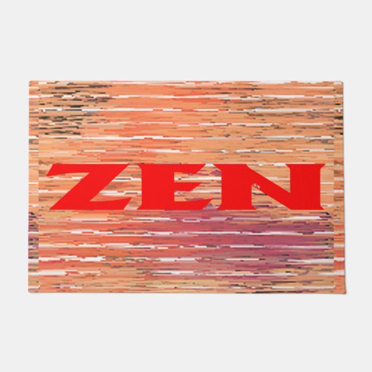 Zen rood riet deurmat (Voorkant)