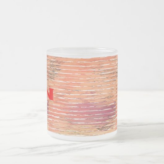 Zen rood riet frosted mok (Center)