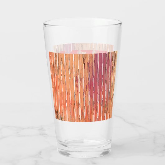Zen rood riet glas tumbler (Achterkant)