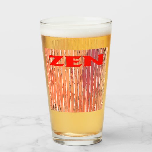 Zen rood riet glas tumbler (Voorkant gevuld)