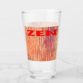 Zen rood riet glas tumbler (Voorkant)