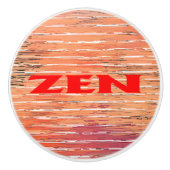 Zen rood riet keramische knop (Voorkant)