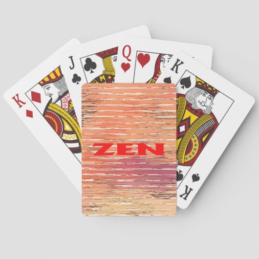 Zen rood riet Poker speelkaarten (Achterkant)