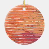 Zen rood riet rond keramisch ornament (Achterkant)