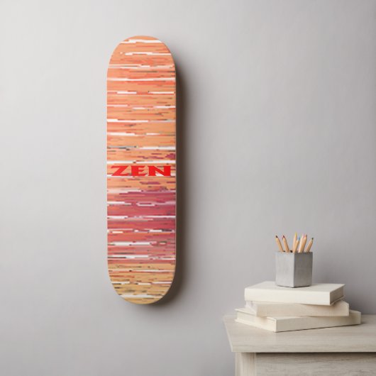 Zen rood riet skateboard (Muurkunst)